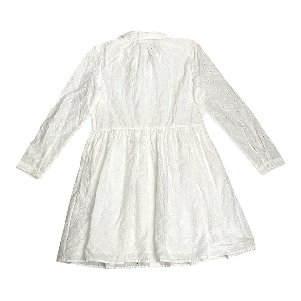J. Crew Eyelet Mini Shirtdress in White Size 4 New - Picture 5 of 7